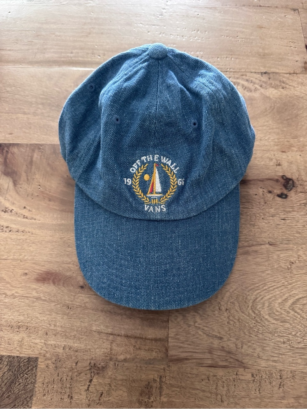 Vans Cap denim Ordway Curved Bill Jockey sailboat embroidery